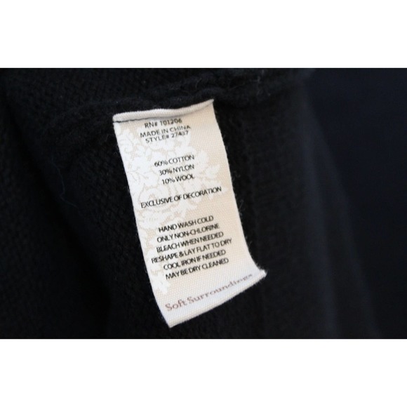 Soft Surroundings La Vie En Rose Cardigan Sweater Embroidered Size M H14093 - Picture 10 of 10